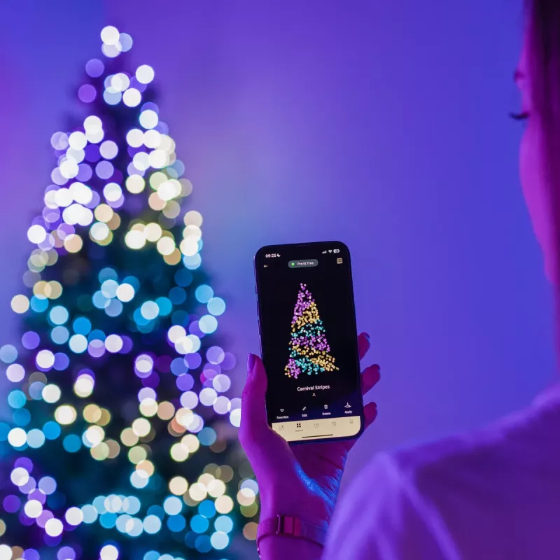Twinkly Candies Luces de árbol de Navidad LED TWKP100RGB-T 6 m 100 luces con forma de perla