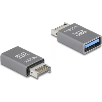 Adaptador de cable DeLOCK 67230 USB Type-E a USB Type-A gris
