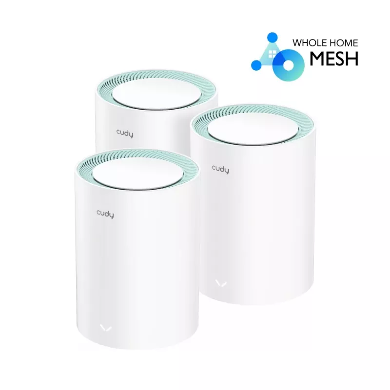 Cudy M1300 pack de 3 sistema mesh Wi-Fi de doble banda (2,4 GHz / 5 GHz) Wi-Fi 5 (802.11ac) blanco 1 interno