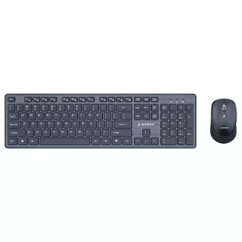 Gembird KBS-WCH-04 Conjunto de escritorio inalámbrico (teclado + ratón), negro, distribución US