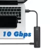 Hub USB-C, 4 puertos 2x USB-A, 2x USB-C, Negro