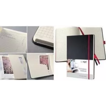 Sigel Conceptum cuaderno de notas A4 194 hojas negro rojo