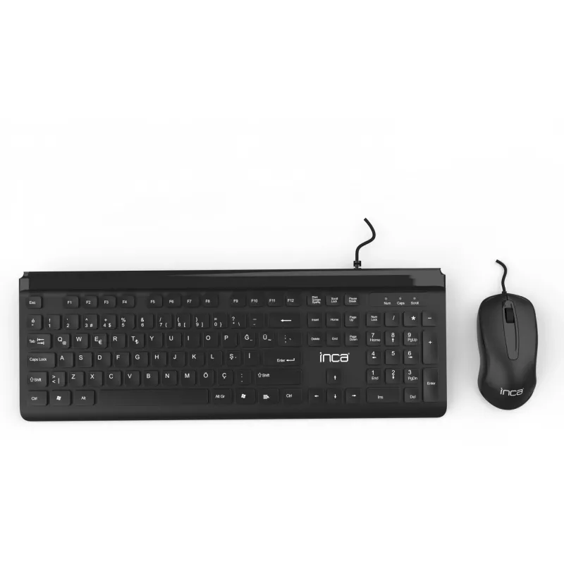 Inca IMK-377 Teclado Ratón incluido Oficina USB Turco Negro
