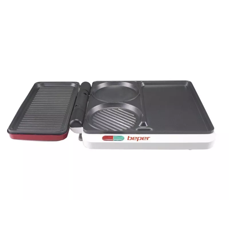 Beper P101CUD500 Party Line parrilla eléctrica con 4 placas de cocción