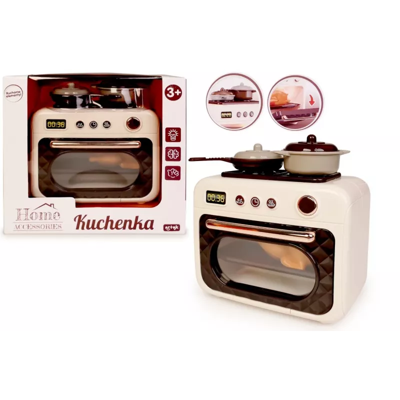 Horno de juguete Artyk 180507 con luz – aparato de juego infantil para sets de juego de rol