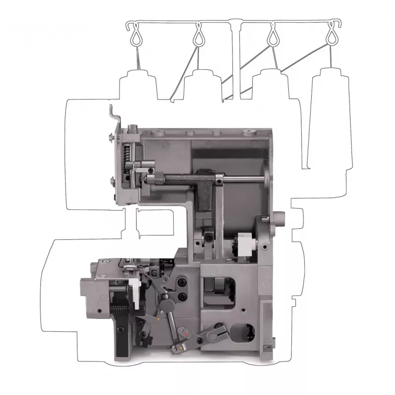 Máquina de coser overlock SINGER 14HD854 Heavy Duty eléctrica 120 W gris