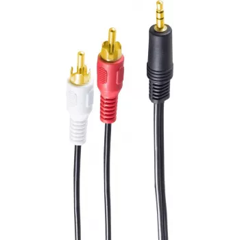 shiverpeaks BS30832-G Cable de audio 1,5 m 3,5 mm 2 x RCA negro (BS30832-G)