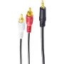 shiverpeaks BS30832-G Cable de audio 1,5 m 3,5 mm 2 x RCA negro (BS30832-G)