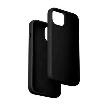 Funda de silicona Vention KUFB0-20 para iPhone 15 Plus — Negra, funda protectora delgada