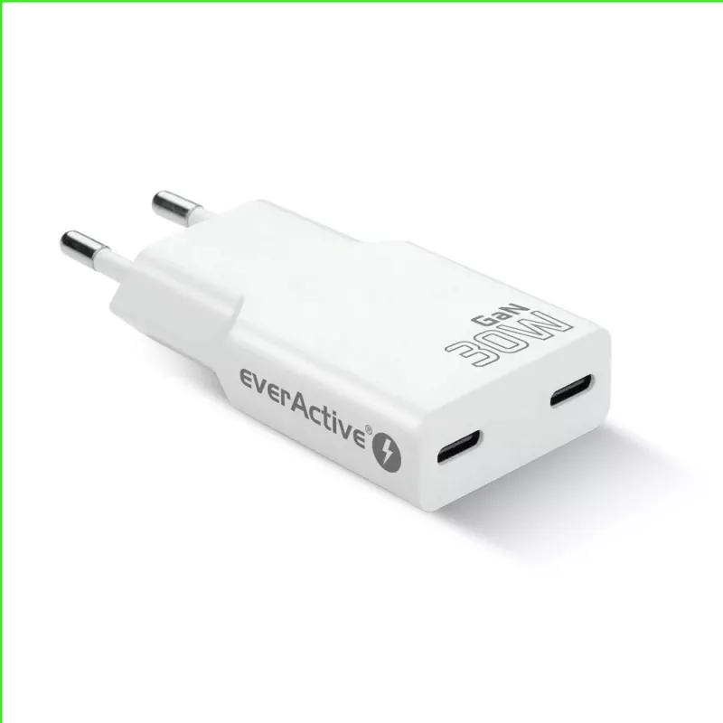 Fuente de alimentación everActive SC-385Q Super slim QC 4 Fast Charging — cargador USB de carga rápida, diseño compacto