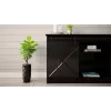 Cómoda 160x80x35 GRANERO negro/negro brillante