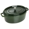Staub La Cocotte 33 cm olla de asar ovalada de hierro fundido, verde albahaca