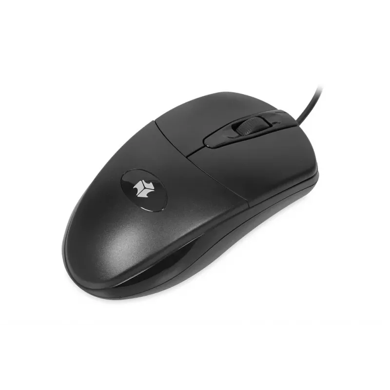 iBOX i007 ratón óptico con cable, negro