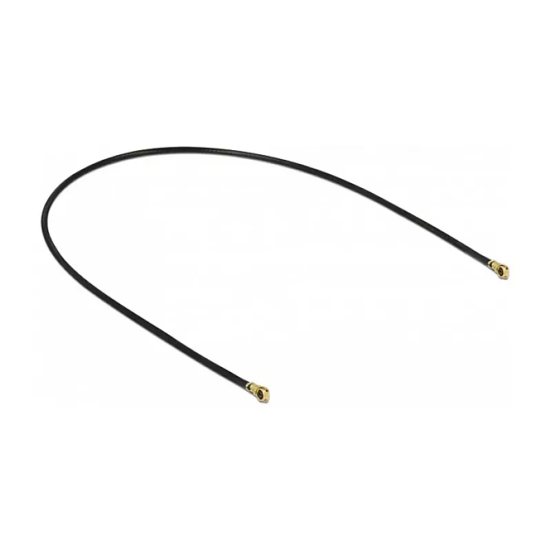 Delock 89643 cable de antena, MHF 4L a MHF 4L, 1.13, 20 cm, negro