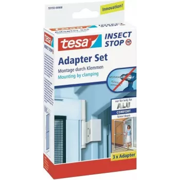 Adaptador para mosquitera tesa Comfort para marco de aluminio, blanco, 55193-00