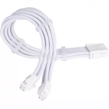 Cable de extensión de alimentación SILVERSTONE EPS 12V 8 pines (30 cm) blanco SST-PP07E-EPS8W-V2