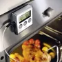 Termómetro alimentario GEFU sonda digital 0–250 °C, acero inoxidable, sensor de 16 cm