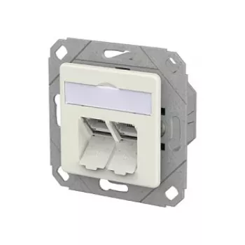 METZ CONNECT toma de conexión E-DAT C6A LSA++ 2 puertos UPk blanco puro