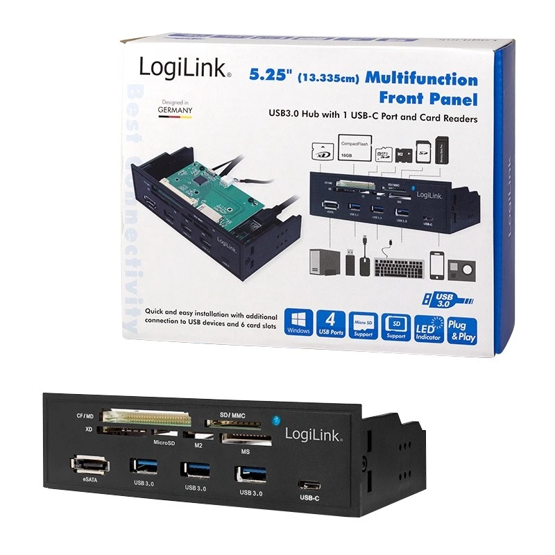 Lector de tarjetas LogiLink UA0341 SATA interno negro