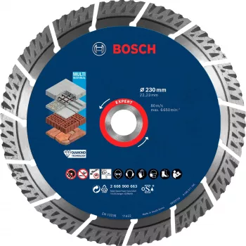 Bosch Expert MultiMaterial disco de corte de diamante, 230 mm, 2608900663