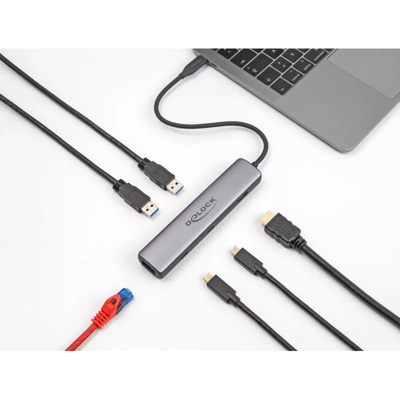 DeLOCK USB Type-C Docking Station 8K HDMI USB 10 Gbps 2,5 Gigabit LAN PD 100W