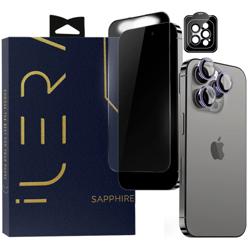 iLera Sapphire Ultra + Glass para iPhone 15 Pro Max