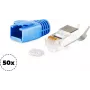 Conector macho RJ-45 ShiverPeaks 72067-50B azul