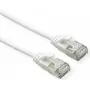 ROLINE DataCenter – cable de parcheo – RJ-45 (M) a RJ-45 (M) – 15 cm – 3,6 mm – U/FTP – CAT 6a – libre de halógenos, encapsulado, capuchón sin lengüeta, hilo, 10 Gigabit Ethernet – blanco, RAL 9003 (21.15