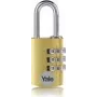 YALE YE3CB/38/131/1/GO candado 38 mm dorado con combinación (YE3CB/38/131/1/GO)
