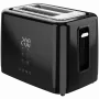 Tostadora eléctrica, negra, 220-240V, 50-60Hz, 780-930W, 2 ranuras, 3 modos, 7 niveles de tostado