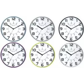 Reloj de pared de cuarzo Unilux POP redondo 28 cm, pila AA 1,5V, 650 g
