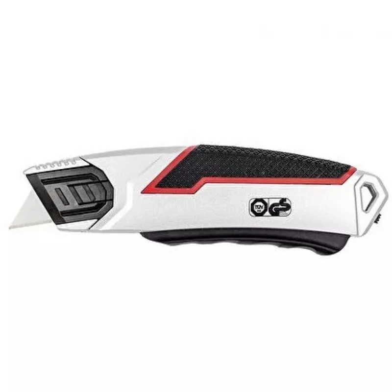 Cúter Wedo 78 837 Negro Rojo Plata Hoja recambiable 60 mm Ancho 166 mm Largo