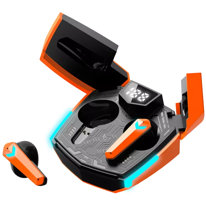 Auriculares Canyon GTWS-2 inalámbricos con gancho para el oído gaming USB Type-C base de carga naranjas (CND-GTWS2O)