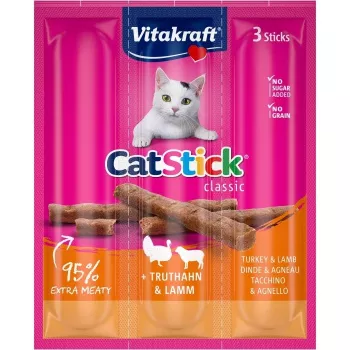 VITAKRAFT Cat Stick pavo y cordero - snacks para gatos - 18 g