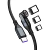 Cable USB-C 4smarts GravityCord 240W 1,8 m – carga de alto rendimiento y datos de USB-C a USB-C