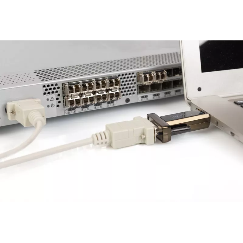 DIGITUS Convertidor USB 2.0 a serie DSUB 9M incl. cable USB-A 80 cm chipset FTDI USB 2.0 a RS232 (FT232RL)