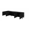 Mueble RTV ABETO 200x42x52 negro brillante