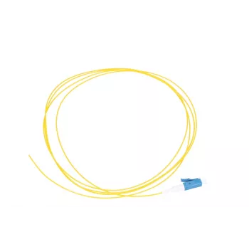 Pigtail LC/PC monomodo Extralink 1,5 m, 900 µm G.657.A1 FTTH, amarillo, Easy-strip