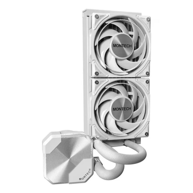 Montech HyperFlow Silent 240 refrigeración líquida todo en uno para procesador 12 cm blanco 1 ud.
