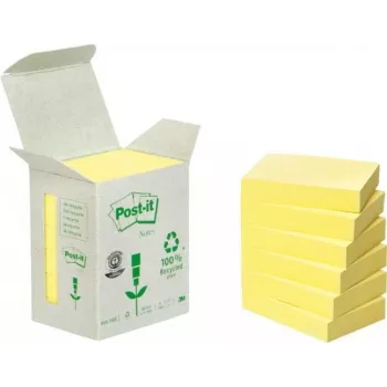 Bloc de notas adhesivas 3M 6531B rectangular amarillo
