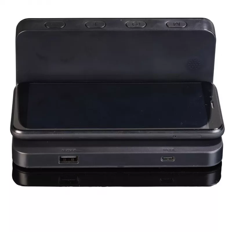 Despertador digital Denver ECQ-103MK2 negro pantalla LED a pilas