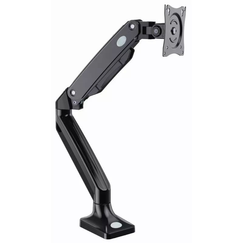 Soporte para monitor GEMBIRD MA-DA1-03 para pantallas de 17–35 pulgadas, 10 kg, VESA 75x75–100x100, pinza de mesa/pasacables de mesa, negro