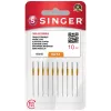 Agujas de máquina de coser SINGER N204511M1003 — modelo 2045 SZ12 BLST, pack de 10, agujas universales para máquina de coser doméstica