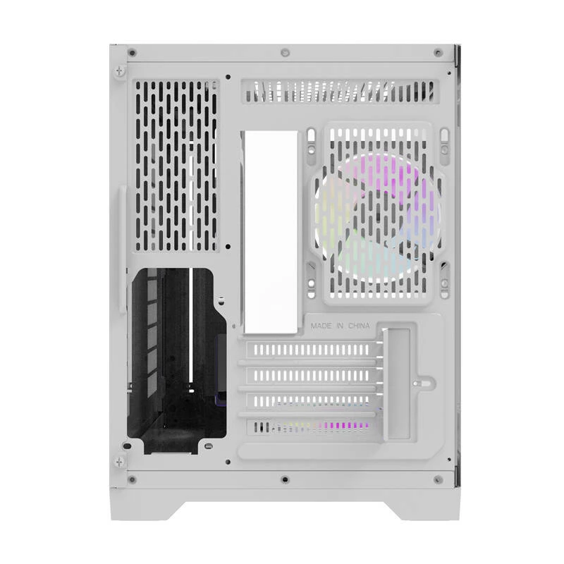 Darflash FT418 Caja de ordenador + 6 ventiladores aRGB (blanco)