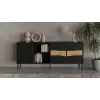 Cómoda Cama INSERTO 3D1W 190x40x80 negra + LED