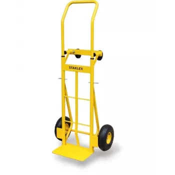 Carretilla STANLEY SXWTD-MT519 — carretilla de acero, 200 kg de carga, 4 ruedas, ruedas de goma de 26 cm