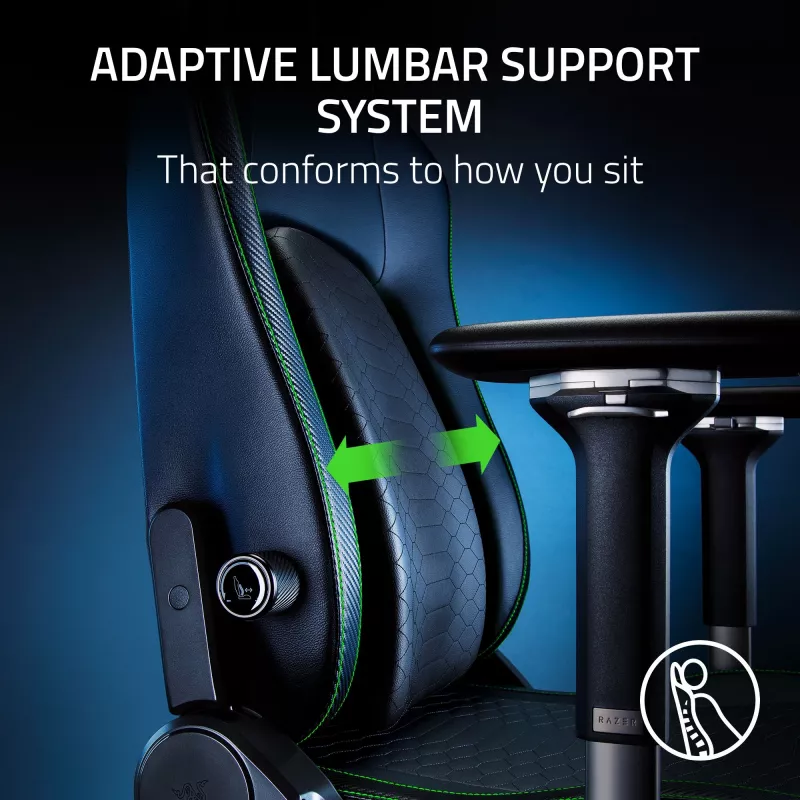 Silla gaming Razer Iskur V2 asiento acolchado negro