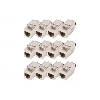 Cable de red DIGITUS CAT 8.1 Módulo Keystone apantallado conexión sin herramientas – 12 uds.