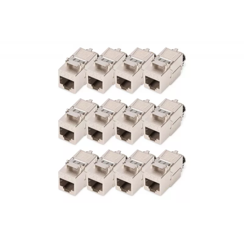 Cable de red DIGITUS CAT 8.1 Módulo Keystone apantallado conexión sin herramientas – 12 uds.
