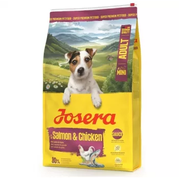 Pienso para perros JOSERA Mini Adult Salmón y pollo 10 kg — alimento completo para perros pequeños adultos, 26 % proteína, 16 % grasa